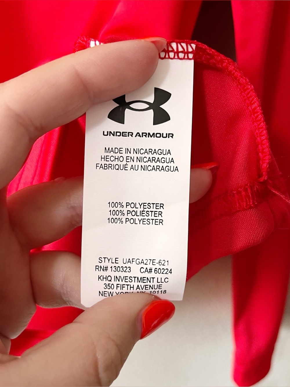 Under Armour NWT Boys Red Long Sleeve Baseball Shirt Size 6 - Picture 6 of 7